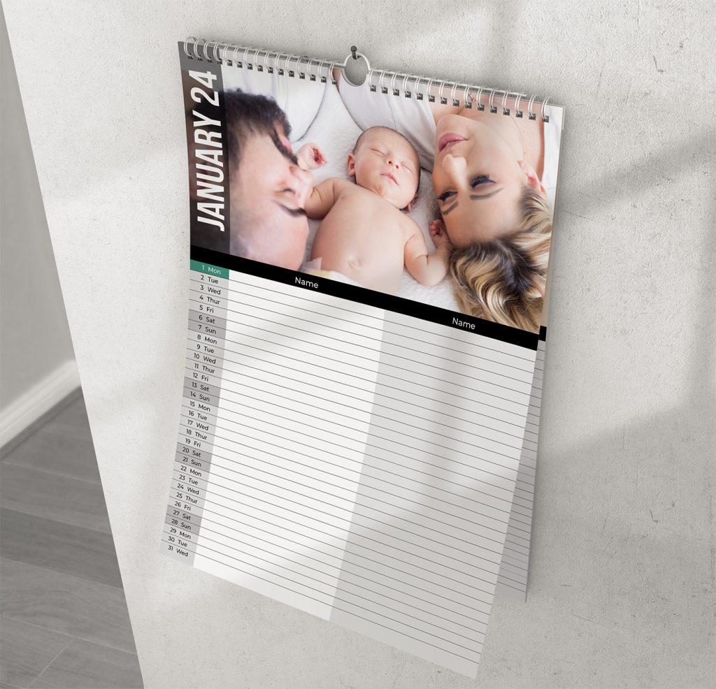 A3 Family Planner Calendar - 2 Column