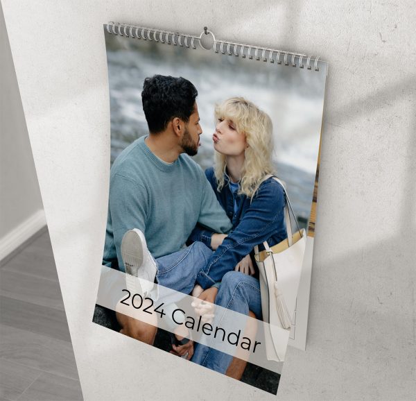 Personalised A4 wall calendar with photo upload