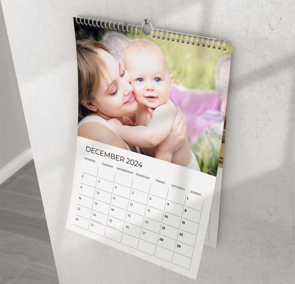 Personalised A3 wall calendar with photo upload