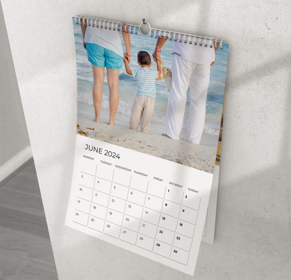 Personalised A3 wall calendar with photo upload