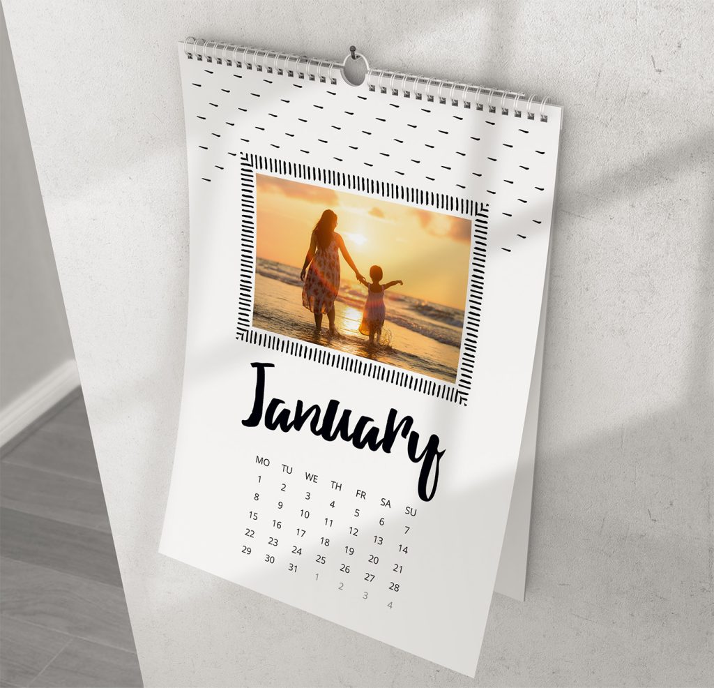 A3 Personalised Wall Calendar Artistic Style