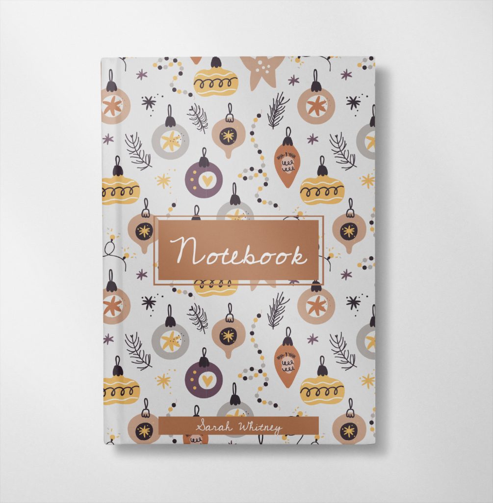 personalised Beige Decorations design notebook