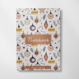 personalised Beige Decorations design notebook