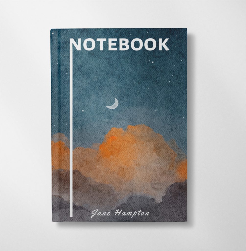 personalised Blue & Orange Watercolour design notebook