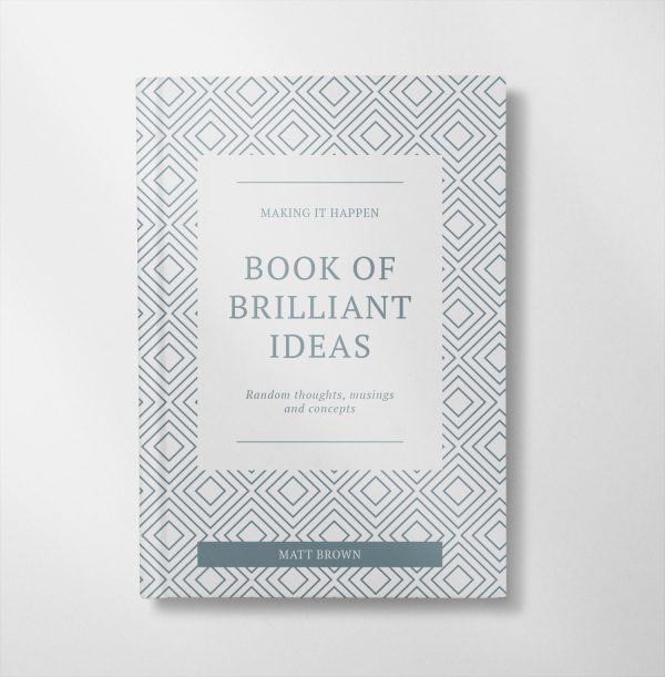 personalised Book of brillant ideas design notebook