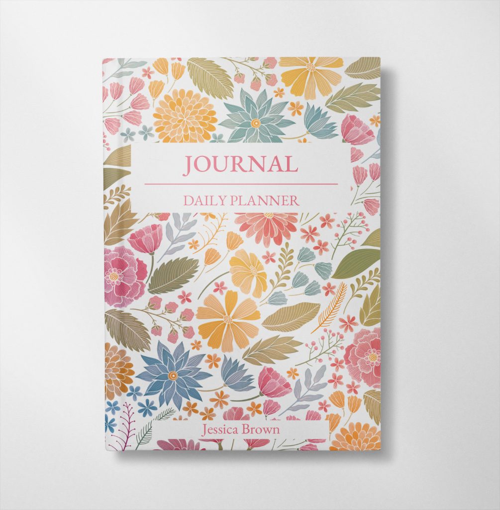 personalised Bright Floral design notebook