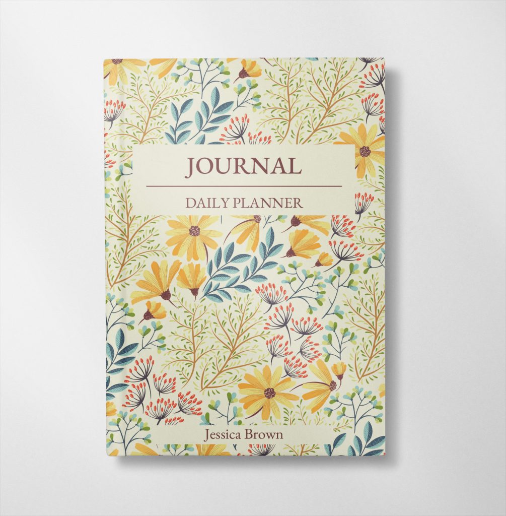 personalised Bright Floral design notebook