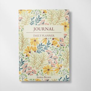 personalised Bright Floral design notebook