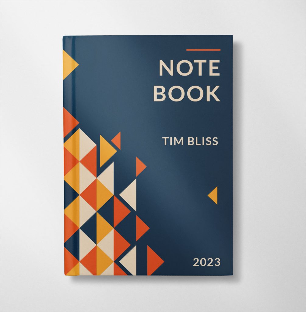 custom printed personalised masculine notebook