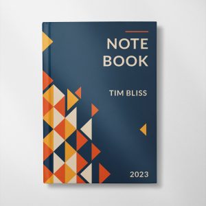 custom printed personalised masculine notebook