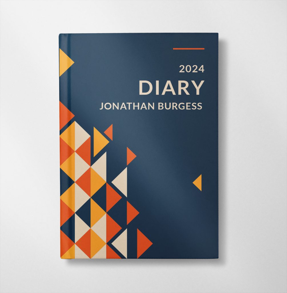 custom printed masculine 2024 diary