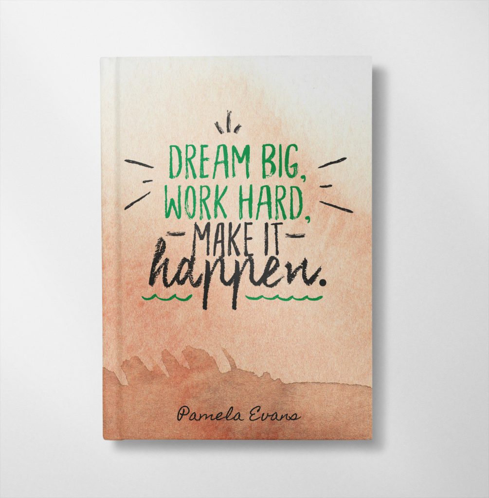 Personalised Dream big work hard design Notebook