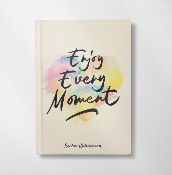 personalised Enjoy every moment design notebook