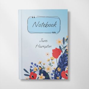 personalised Floral design notebook