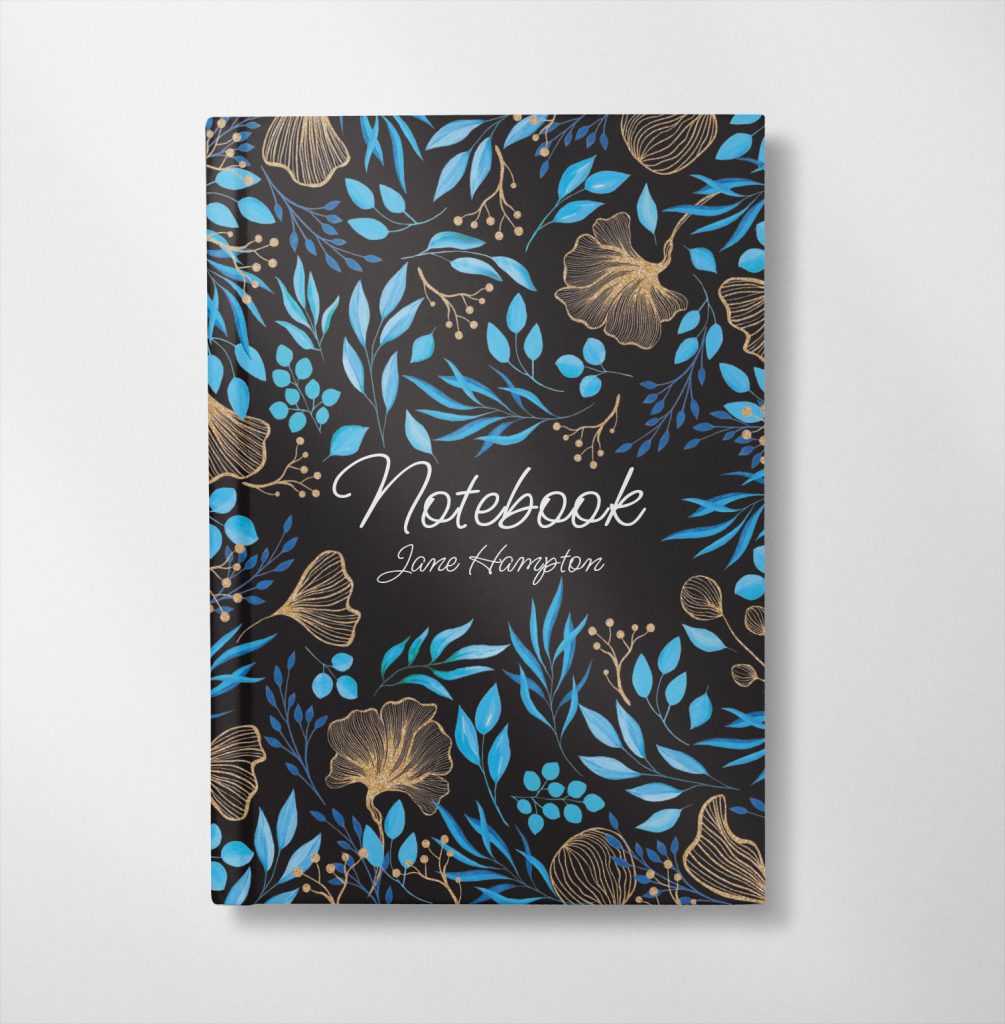 personalised Floral Watercolour design notebook