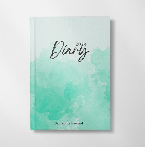 personalised Green splash design diary