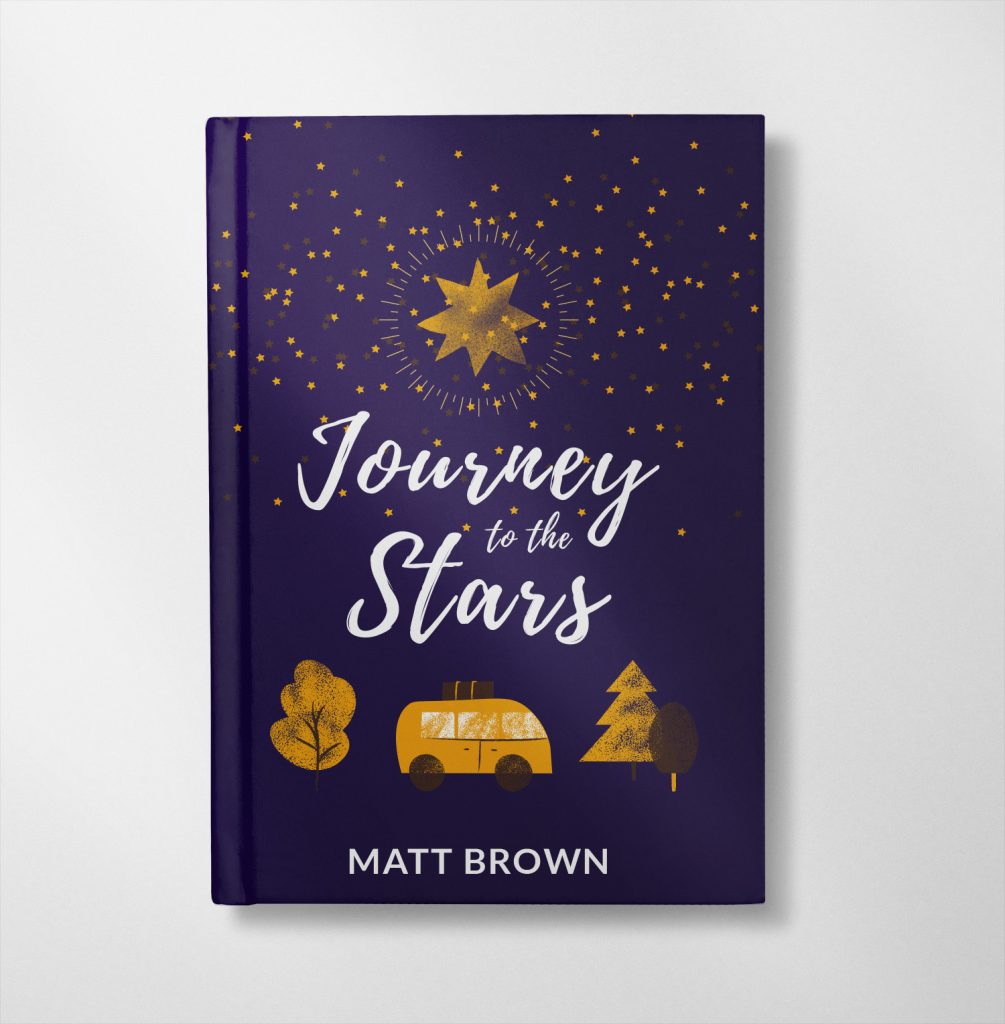 personalised Journey to the stars design notebook