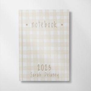 personalised Natural plaid design notebook