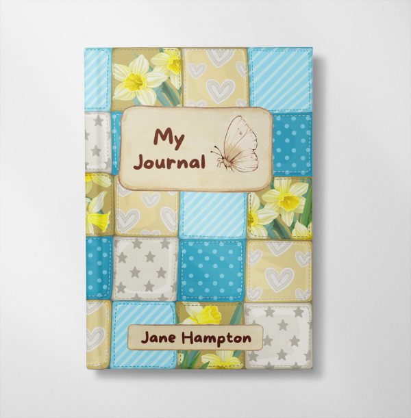 personalised Patchwork design notebook