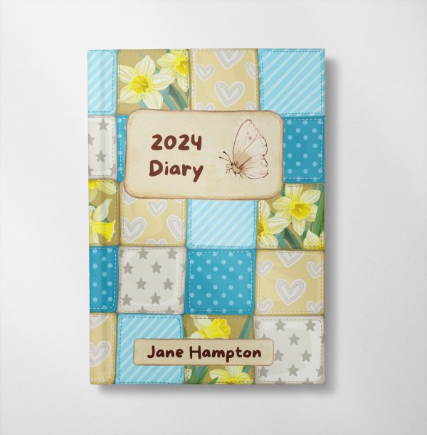 personalised Patchwork design diary