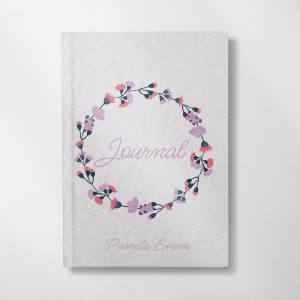 personalised Purple and blue floral design notebook