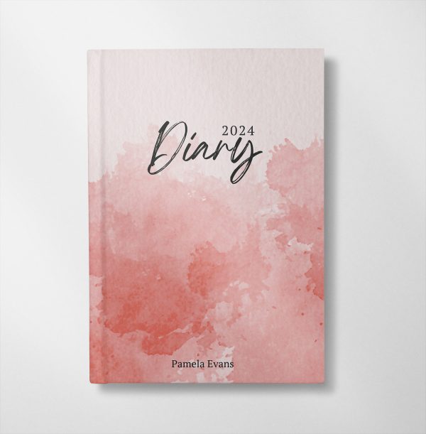 personalised Red splash design diary
