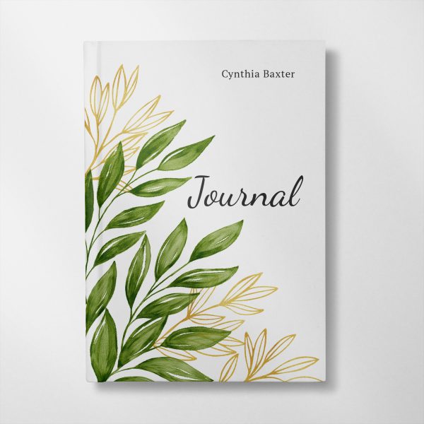 Watercolour Leaves personalised Notebook