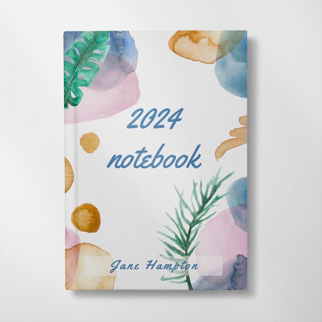Personalised Watercolour shapes design Notebook