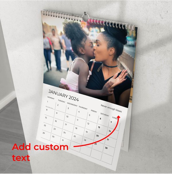 custom printed personalised A3 calendar