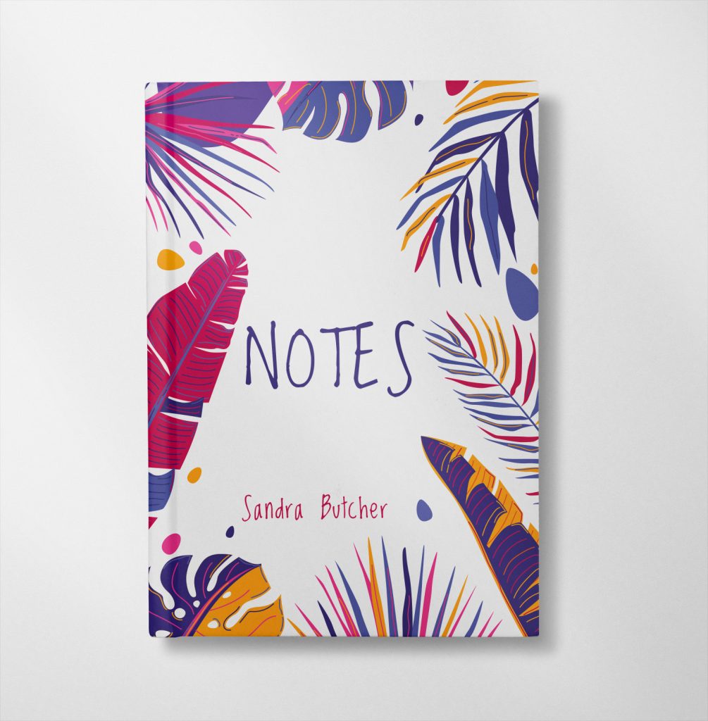 personalised Floral illustration design notebook