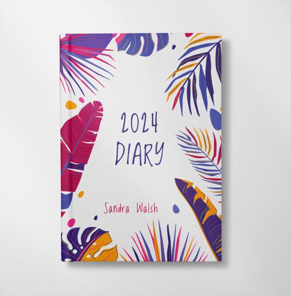 custom printed floral 2024 diary