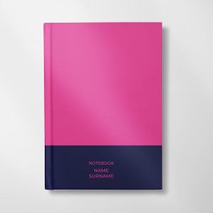 personalised blue and candy colour design notebook