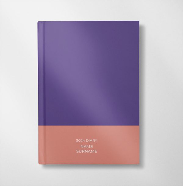 personalised violet and dahlia colour design diary