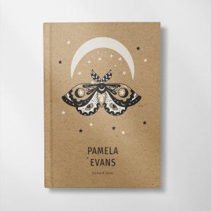 personalised moon & butterfly design notebook