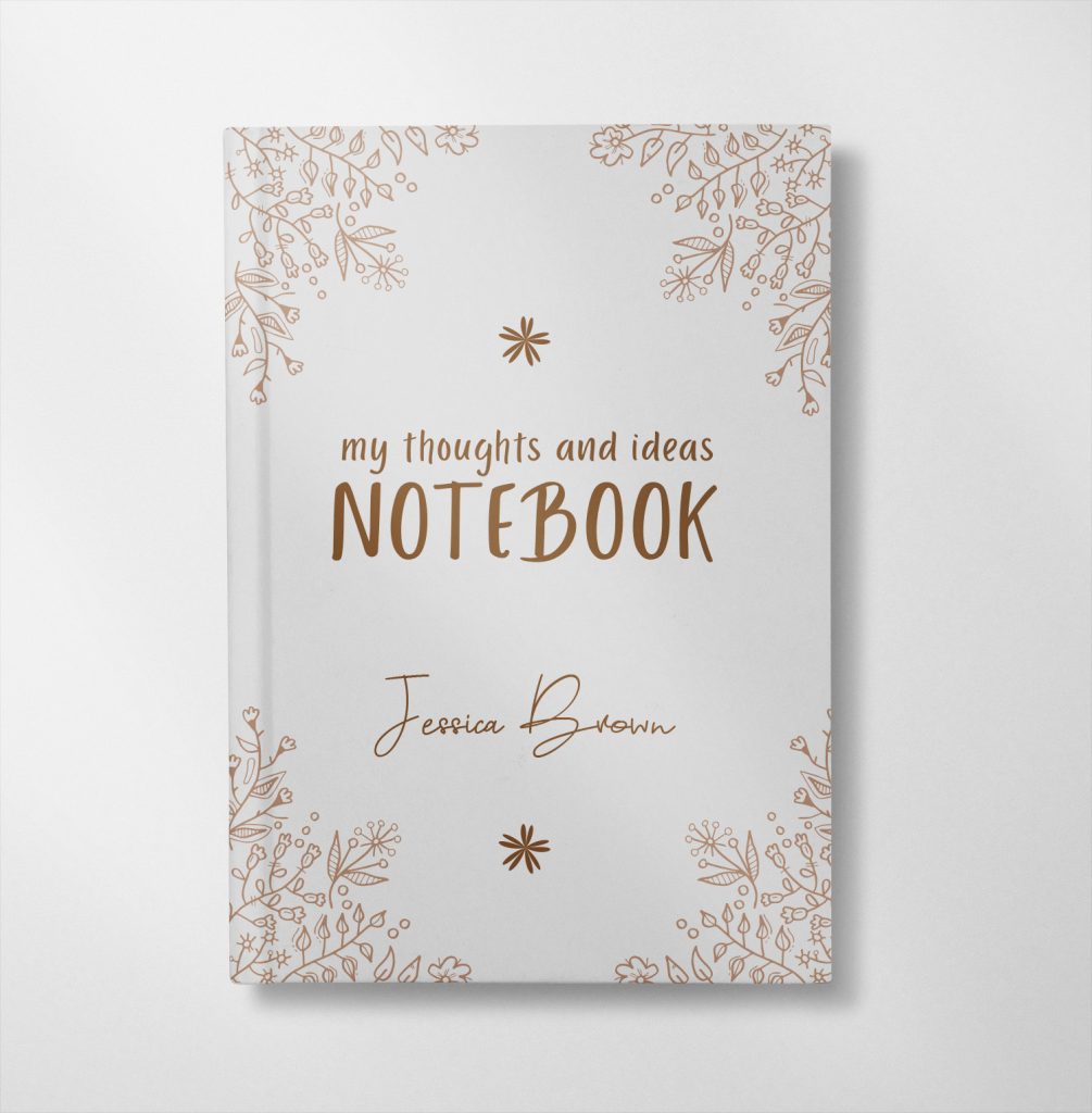 personalised my thoughts and ideas sketch design notebook
