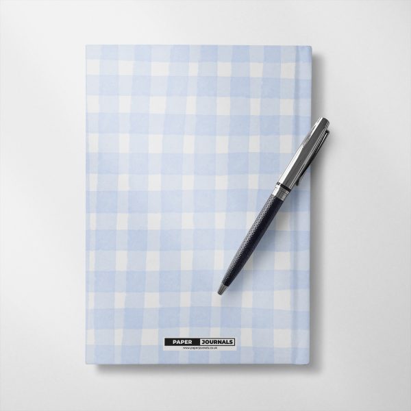 Personalised Blue plaid design Notebook