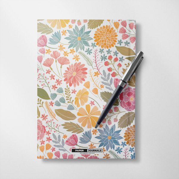 Personalised Bright Colourful Floral design Notebook