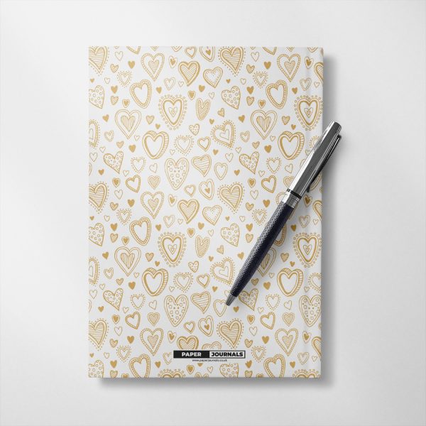 Personalised Gold Hearts design Notebook