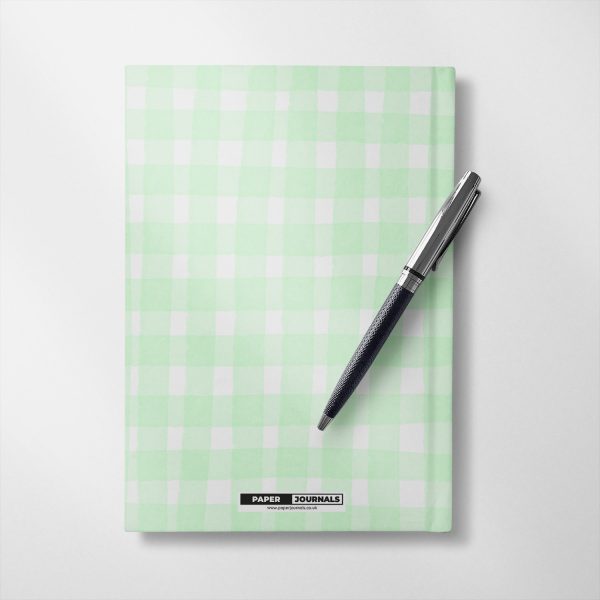 Personalised Green plaid design Notebook