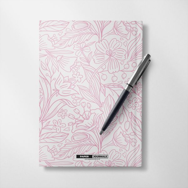 Personalised PInk floral illustration design Notebook