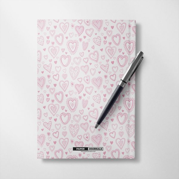 Personalised Pink Hearts design Notebook