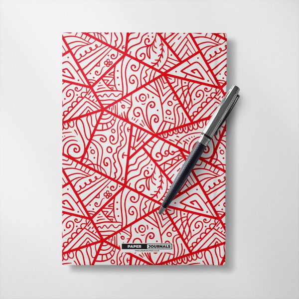 Personalised Red doodle design Notebook