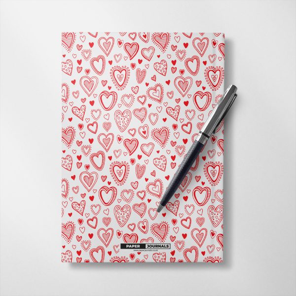 Personalised Red hearts design Notebook