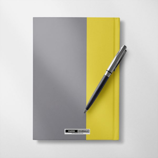 Personalised Yellow and grey Notebook