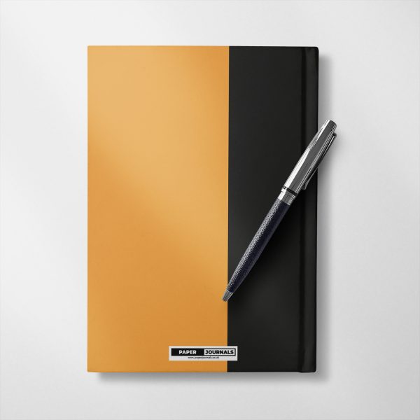 Personalised Black and orange Notebook