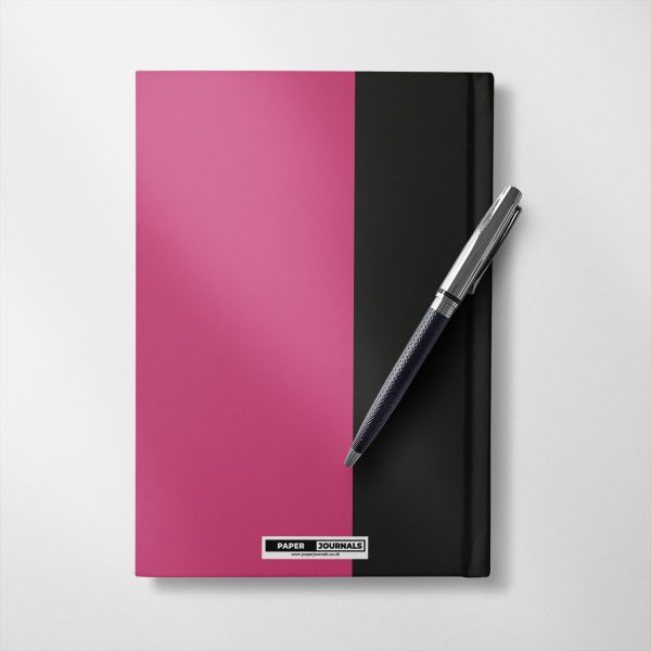 Personalised Black and pink Notebook