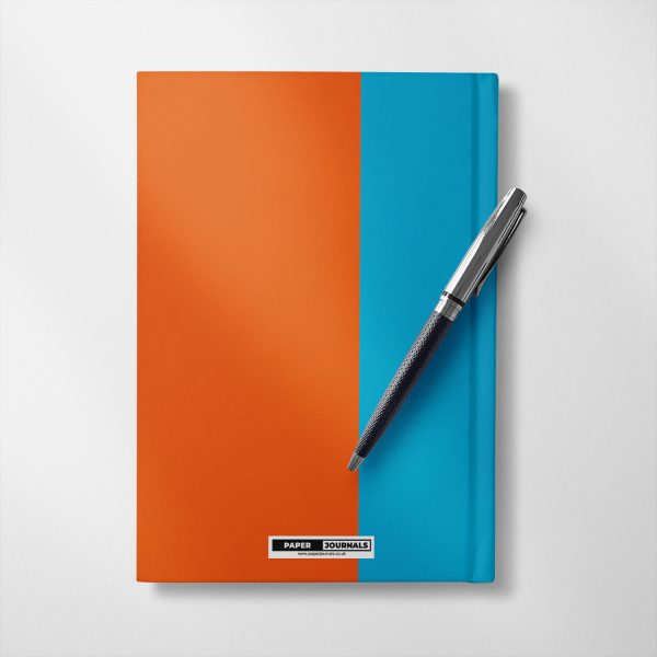 Personalised Blue and orange Notebook