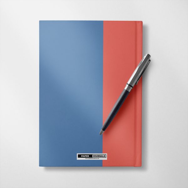 Personalised Coral and Pacific blue colours Notebook
