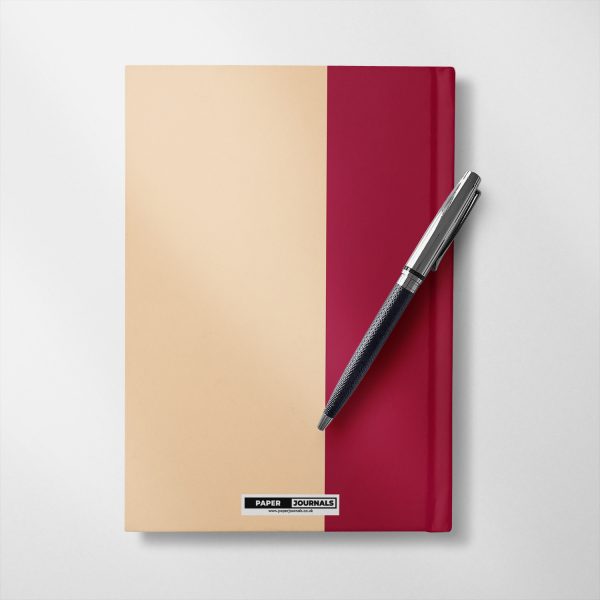 Personalised cream and burgundy colours Notebook