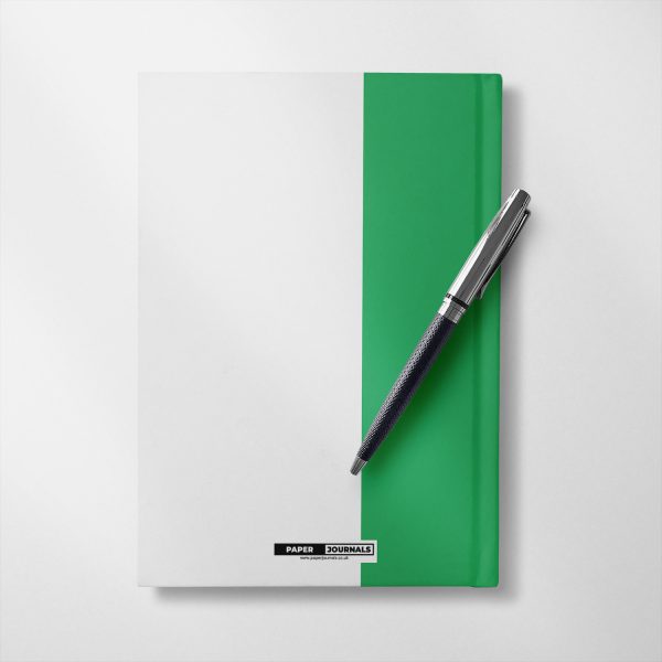 Personalised green and white Notebook